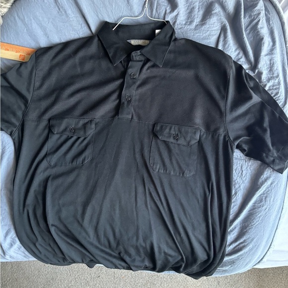idletime shirt Men’s Large Black Collared Button Up Polo Pockets NWOT - Picture 9 of 12